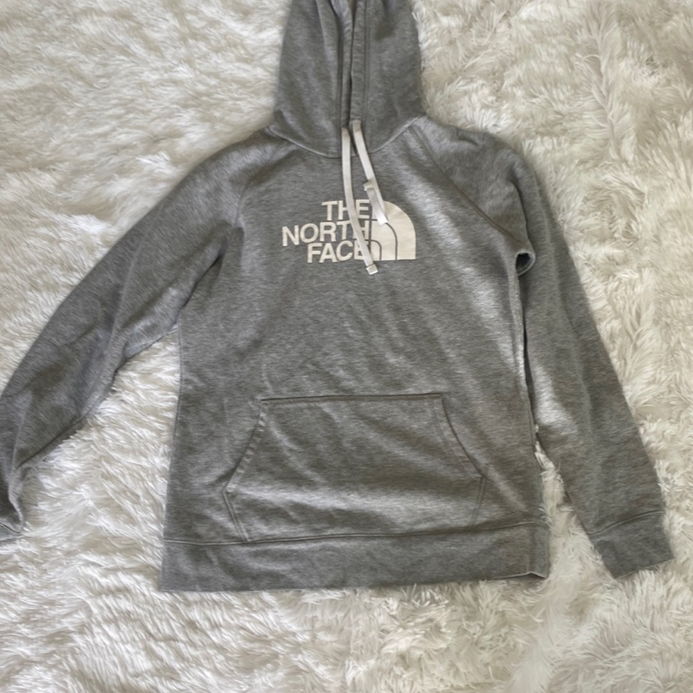 North face hoodie grey size L